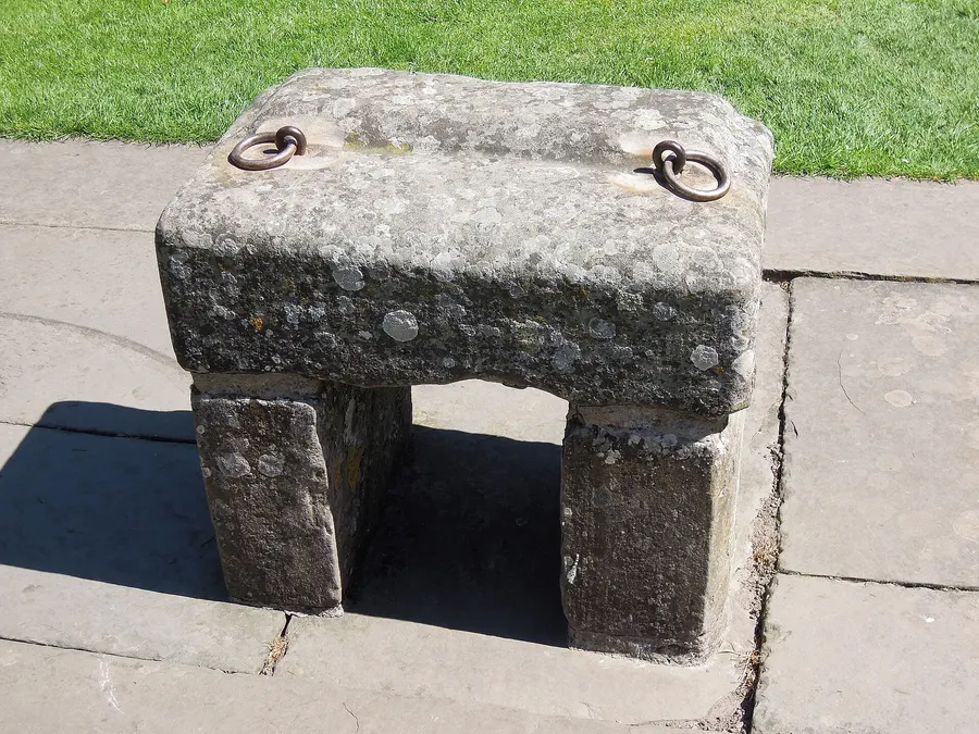 A replica of the Stone of Scone at Scone Palace, Perthshire.