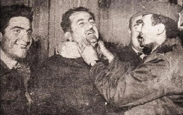 Members of the Ba'athist Military Committee celebrate the coup, March 1963.