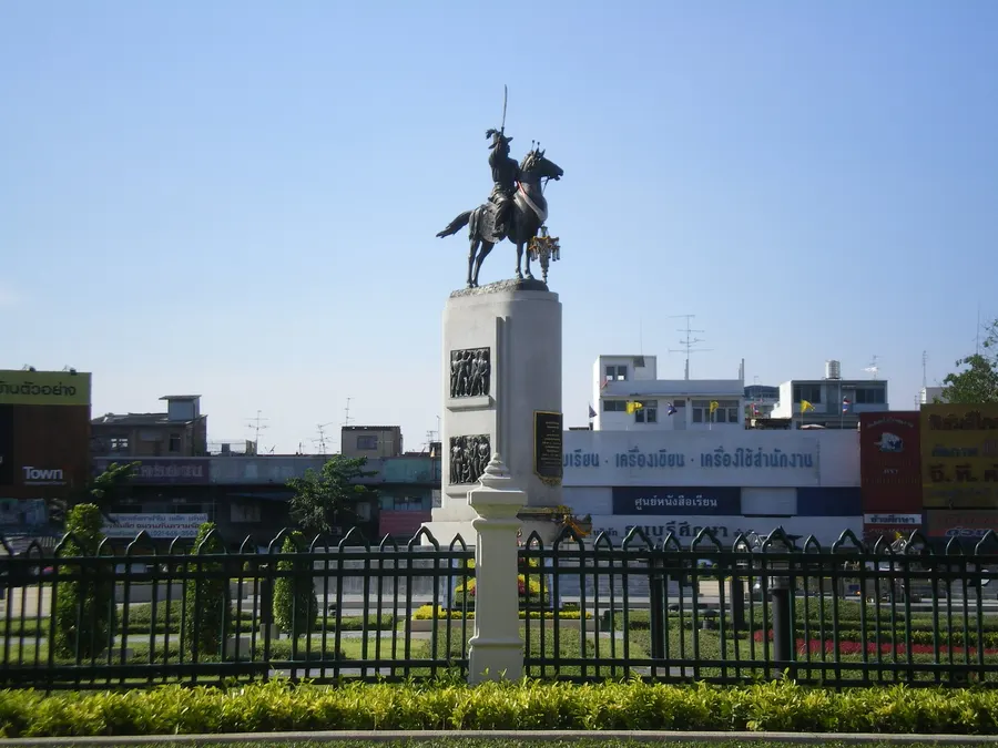 The statue of King Taksin at Wongwian Yai, Bangkok.