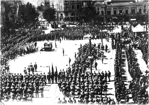 The 11th Red Army parades in Tbilisi on 25 February 1921.