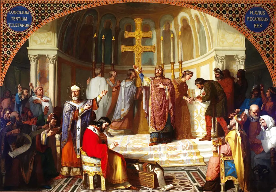 The Third Council of Toledo as painted by José Martí y Monsó in 1862 (Museo del Prado).