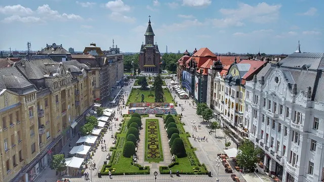 Timișoara today; the revolution began in its streets.
