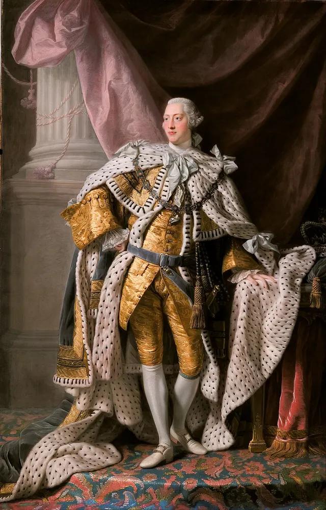 George III in his coronation robes, painted by Allan Ramsay.