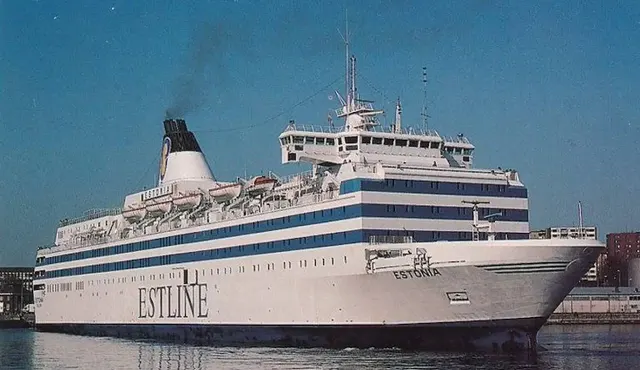 The ferry Estonia in the colours of the Estline company.