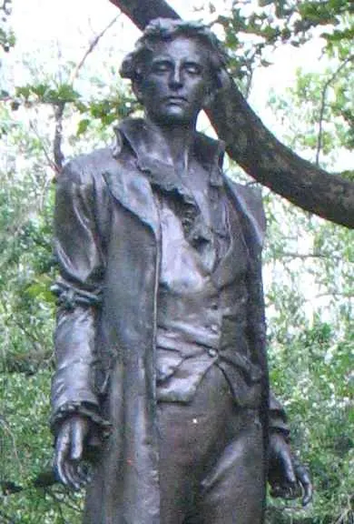 Frederick MacMonnies's 1893 statue of Nathan Hale in City Hall Park, New York.