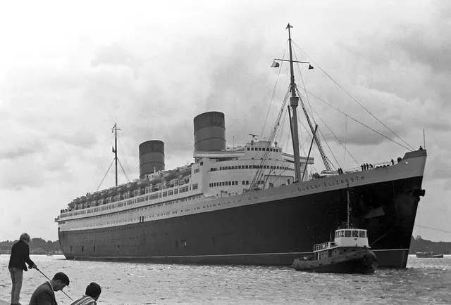 The Queen Elizabeth at Southampton in 1967.