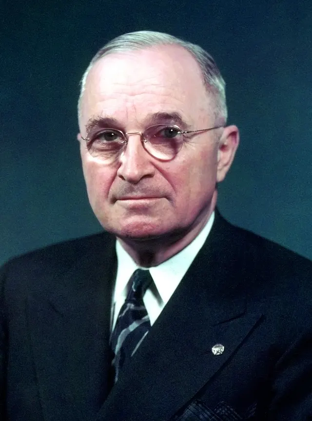 Harry S. Truman, president from 1945 to 1953.