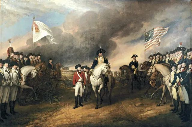 The Surrender of Lord Cornwallis at Yorktown, painted by John Trumbull.