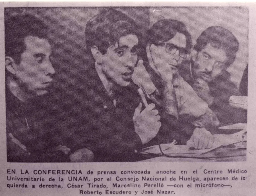 Press conference held after the Tlatelolco massacre, 5 October 1968