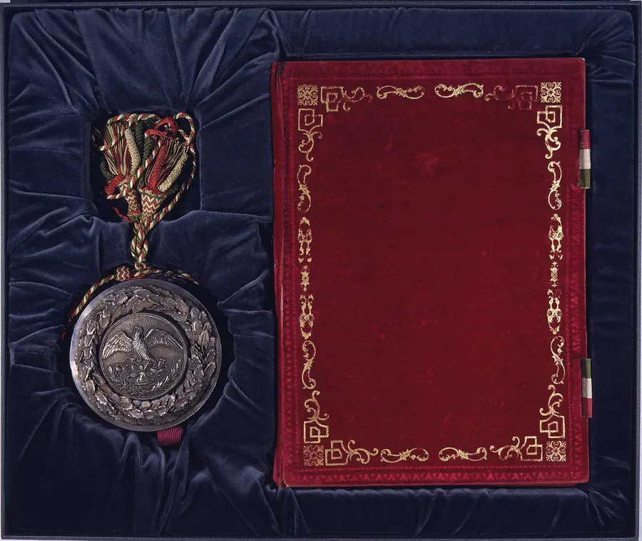 The US exchange copy of the Treaty of Guadalupe Hidalgo, in its velvet case with the seal (US National Archives).