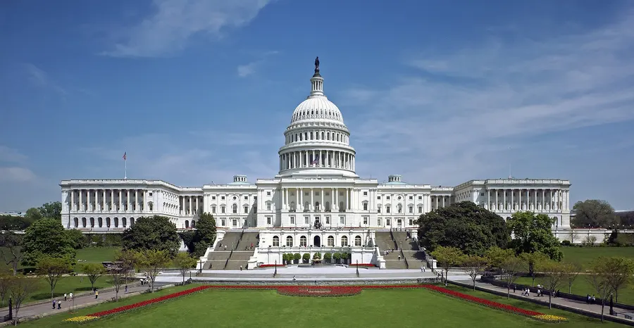 The west front of the United States Capitol in Washington.