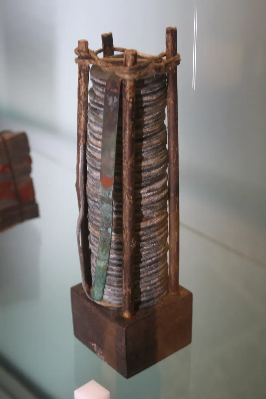 One of Volta's piles, kept at the Tempio Voltiano in Como.