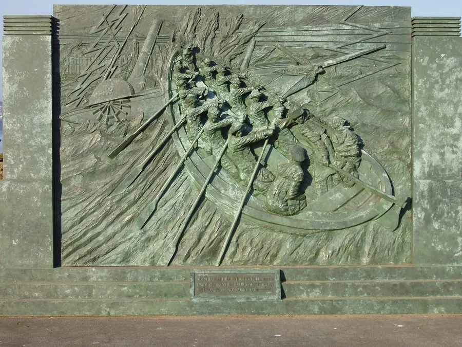 The memorial to Sir William Hillary and the lifeboat crews on Loch Promenade, Douglas, Isle of Man.