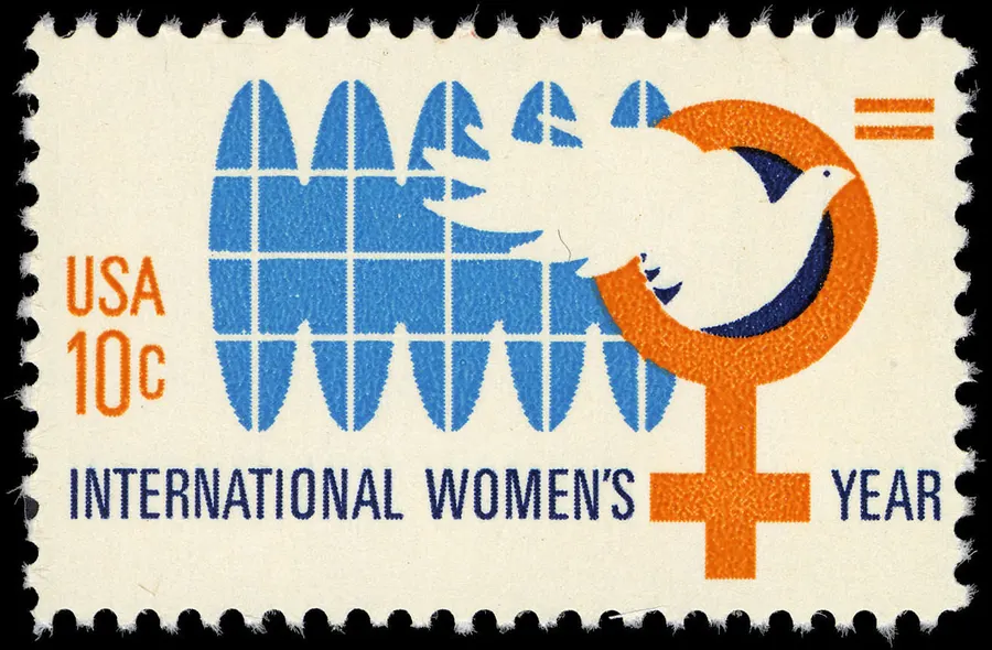 A US stamp for International Women's Year, 1975.