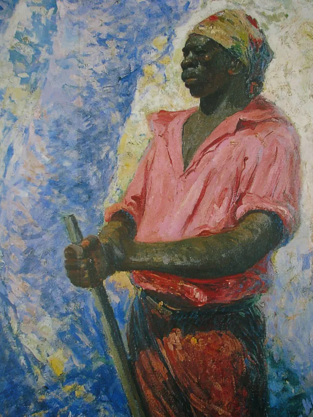 Zumbi, leader of the Quilombo dos Palmares, in a painting by Antônio Parreiras.