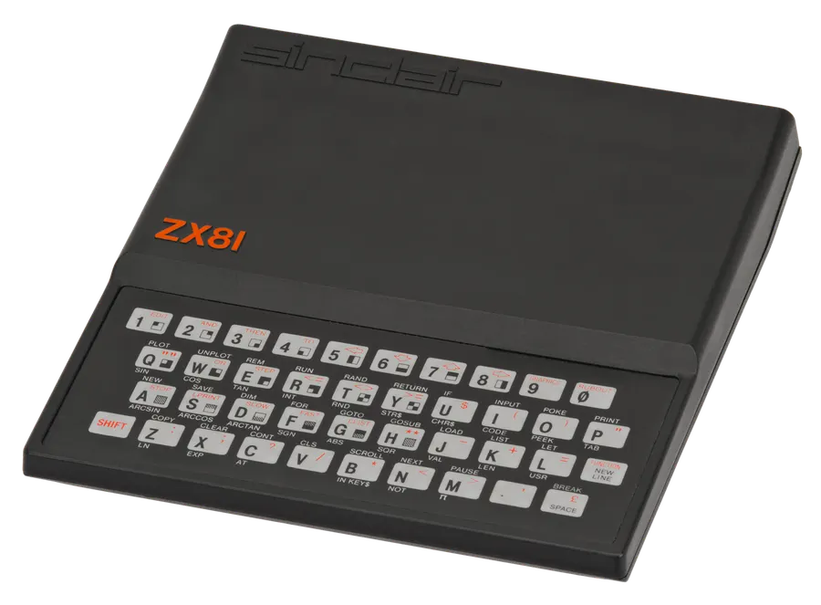 The Sinclair ZX81 home computer.